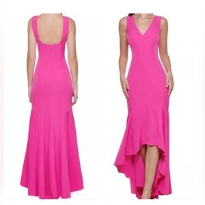 High low Hot pink dress